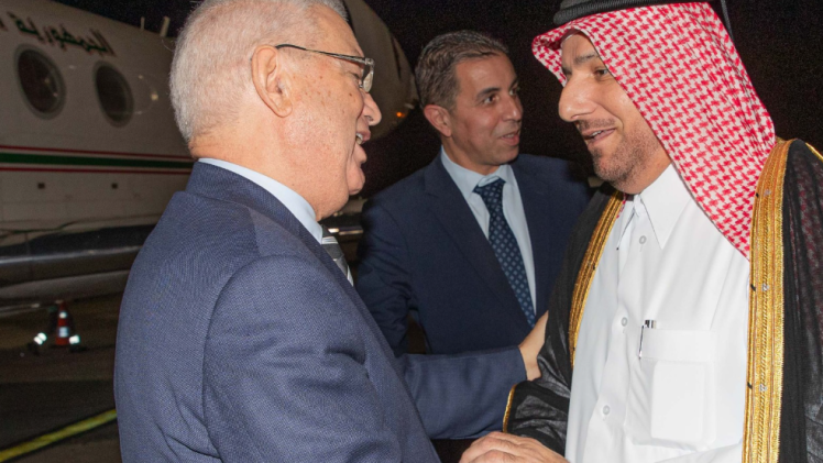 جانب من وصول رئيس مجلس الأمة الجزائري