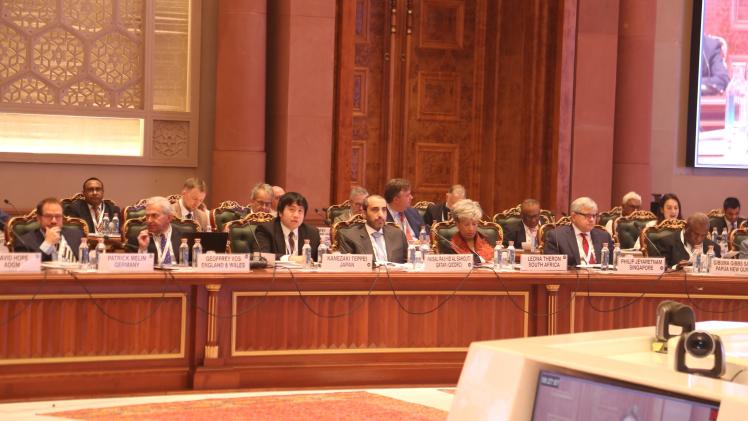 جانب من المشاركة القطرية في الاجتماع