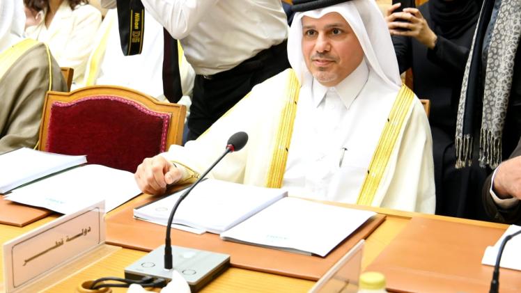 جانب من المشاركة القطرية في الاجتماع