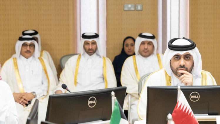 جانب من المشاركة القطرية في الاجتماع