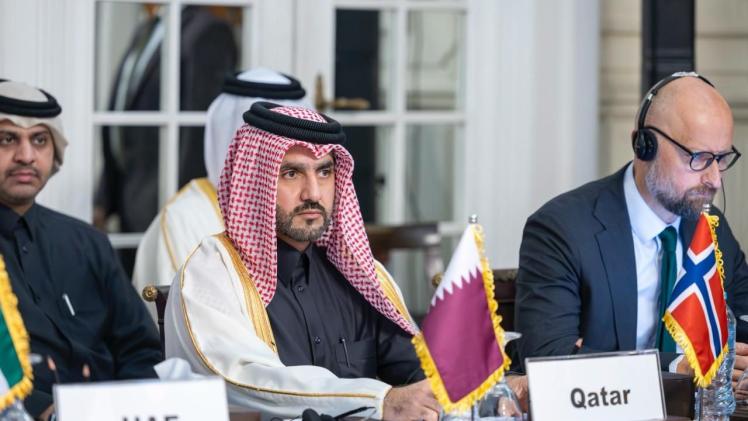 جانب من المشاركة القطرية في الاجتماع