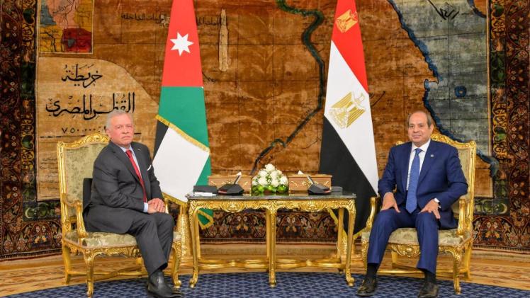 عبدالفتاح السيس والملك عبدالله الثاني