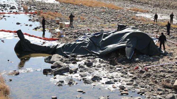 صورة لحطام المروحية المنكوبة