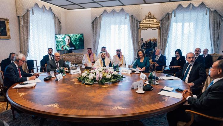 جانب من مشاركة قطر في الاجتماع