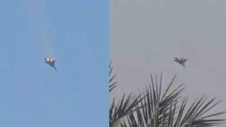 صور من زوايا مختلفة توثق سقوط الطائرة