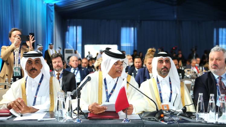 جانب من مشاركة سعادة رئيس الشورى في الاجتماع