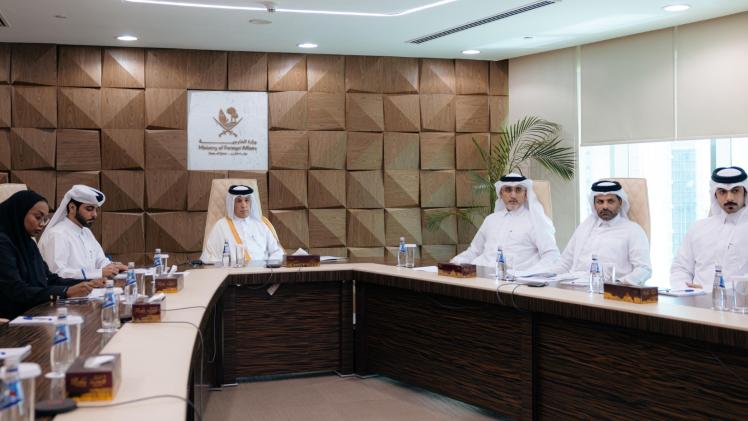 جانب من المشاركة القطرية في الاجتماع