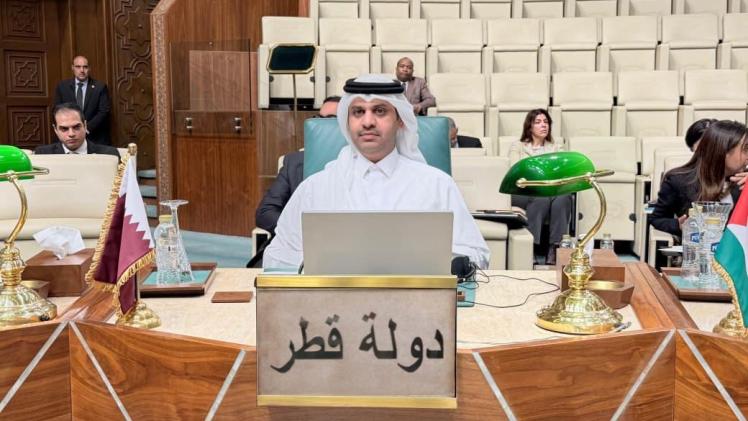جانب من المشاركة القطرية في الاجتماع