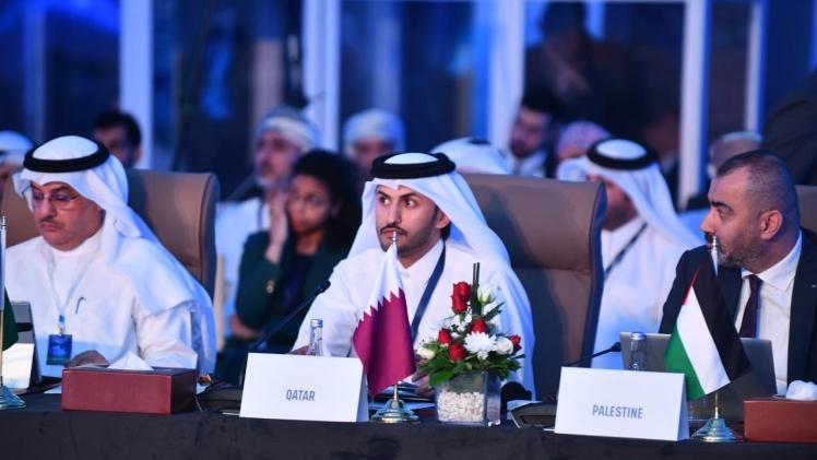 جانب من المشاركة القطرية في الاجتماع