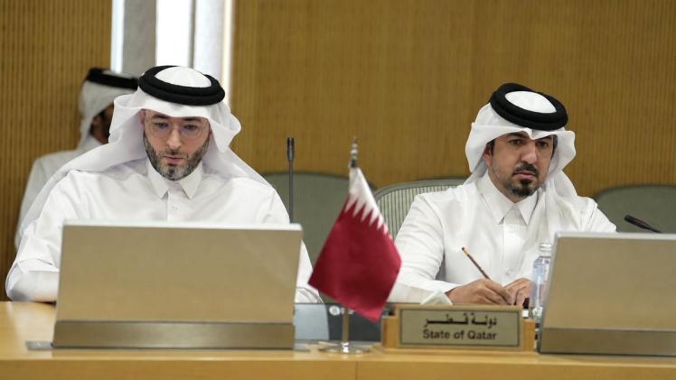 جانب من المشاركة القطرية في الاجتماع