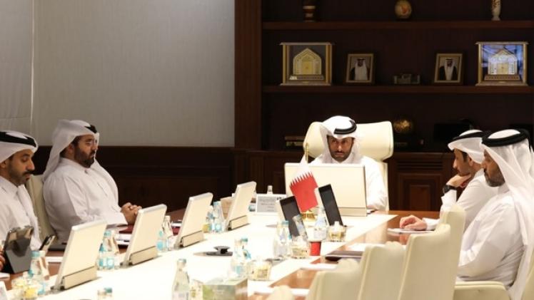جانب من المشاركة القطرية في الاجتماع