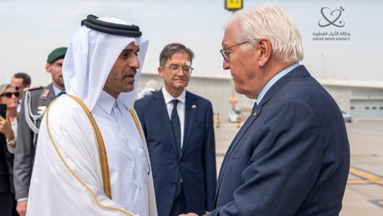 جانب من مراسم الاستقبال