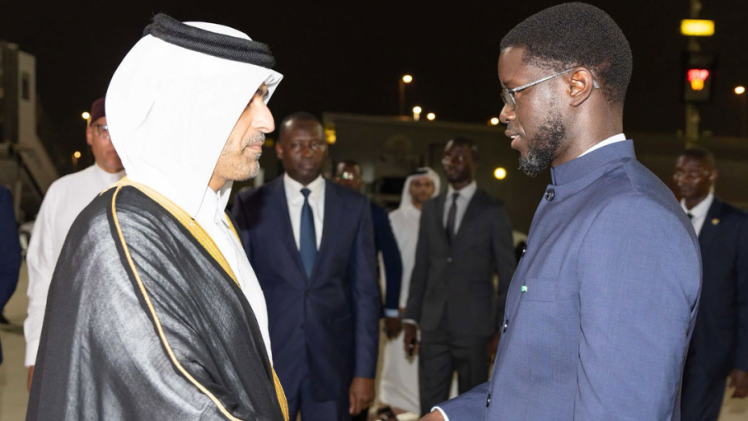 جانب من وصول رئيس السنغال