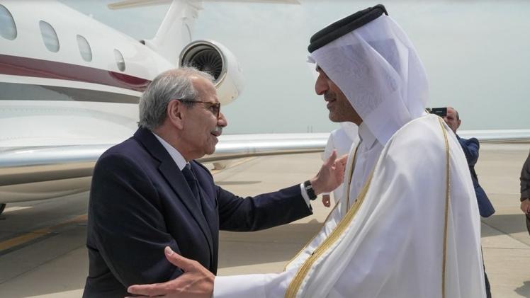 جانب من مراسم الاستقبال