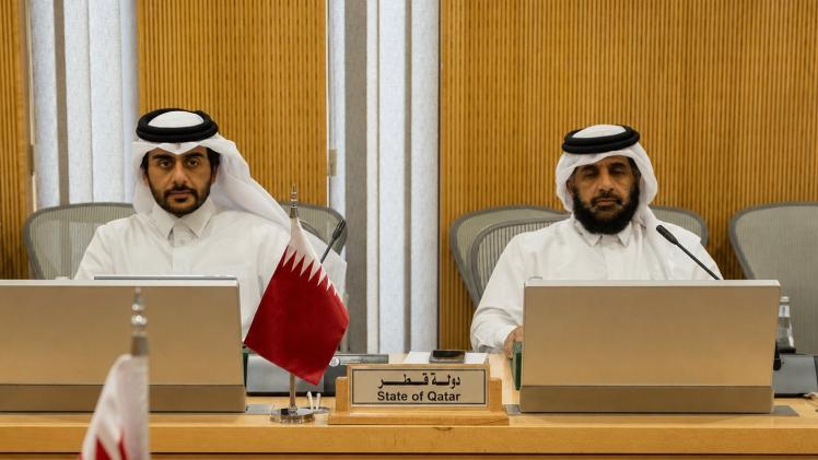 جانب من المشاركة القطرية في الاجتماع