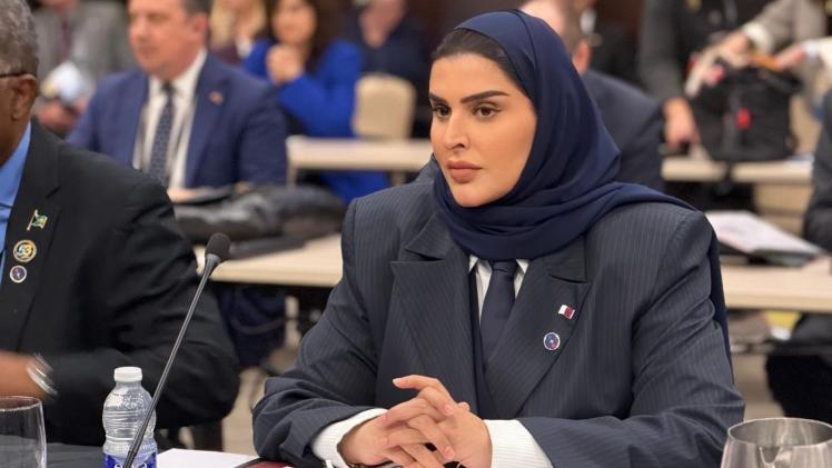 جانب من مشاركة سعادة وزير الدولة للتعاون الدولي في المؤتمر