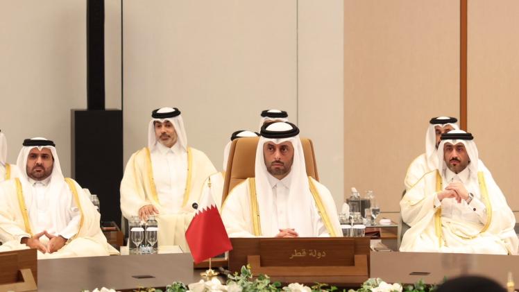 جانب من المشاركة القطرية في الاجتماع