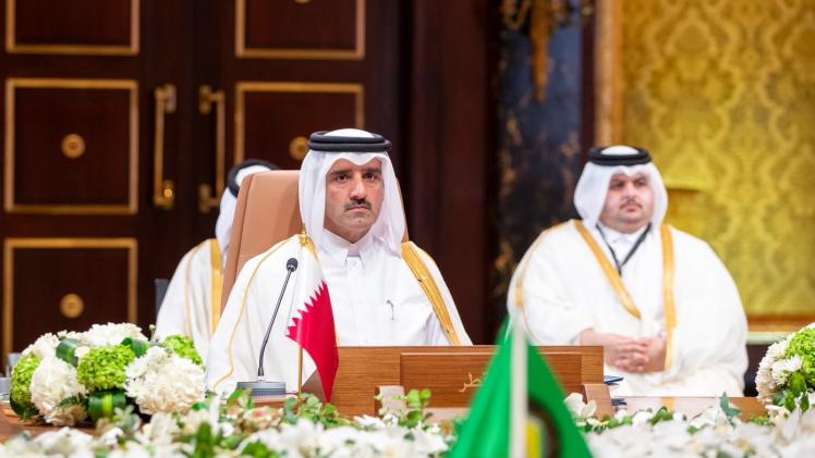 جانب من المشاركة القطرية في الاجتماع