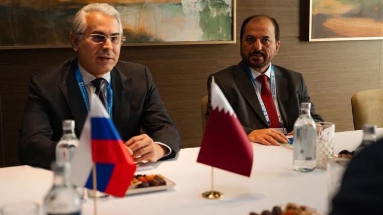 جانب من المشاركة القطرية في الاجتماع