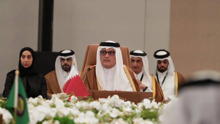 جانب من مشاركة سعادة وزير الاتصالات في الاجتماع