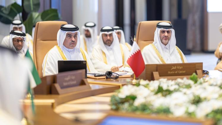 جانب من المشاركة القطرية في الاجتماع