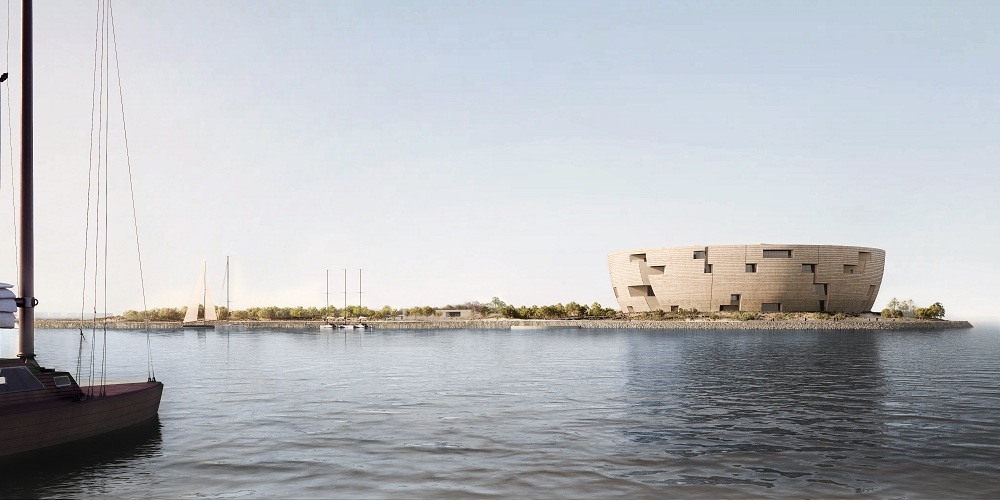 2. Lusail Museum, view from Lusail Marina looking towards Al Maha Island